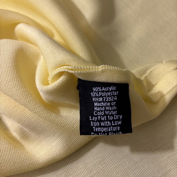 Misook M Yellow Tank Top Side Splits Capsule Closet Basic Old Money Stretch - Picture 8 of 8